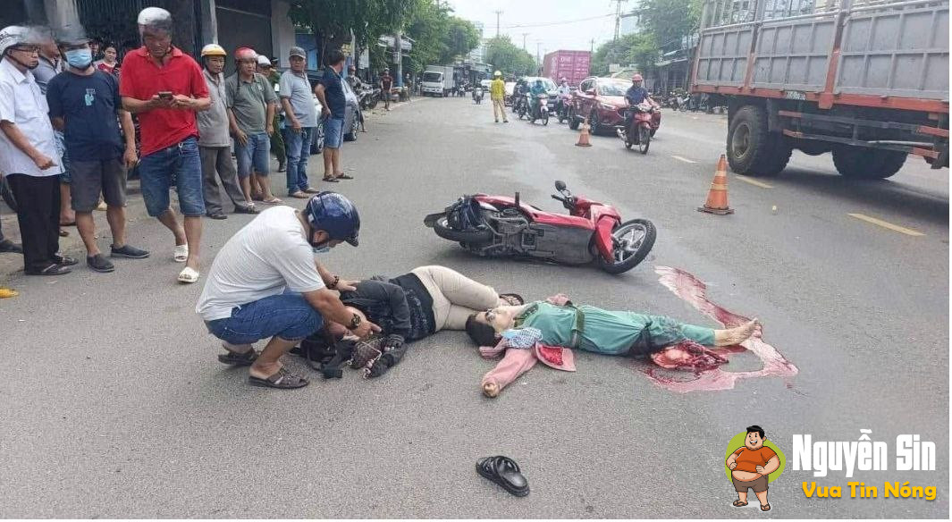 Quy Nhơn: Xe Ben và xe máy v@ ch@m, cô gái n@t 1 ch@n..