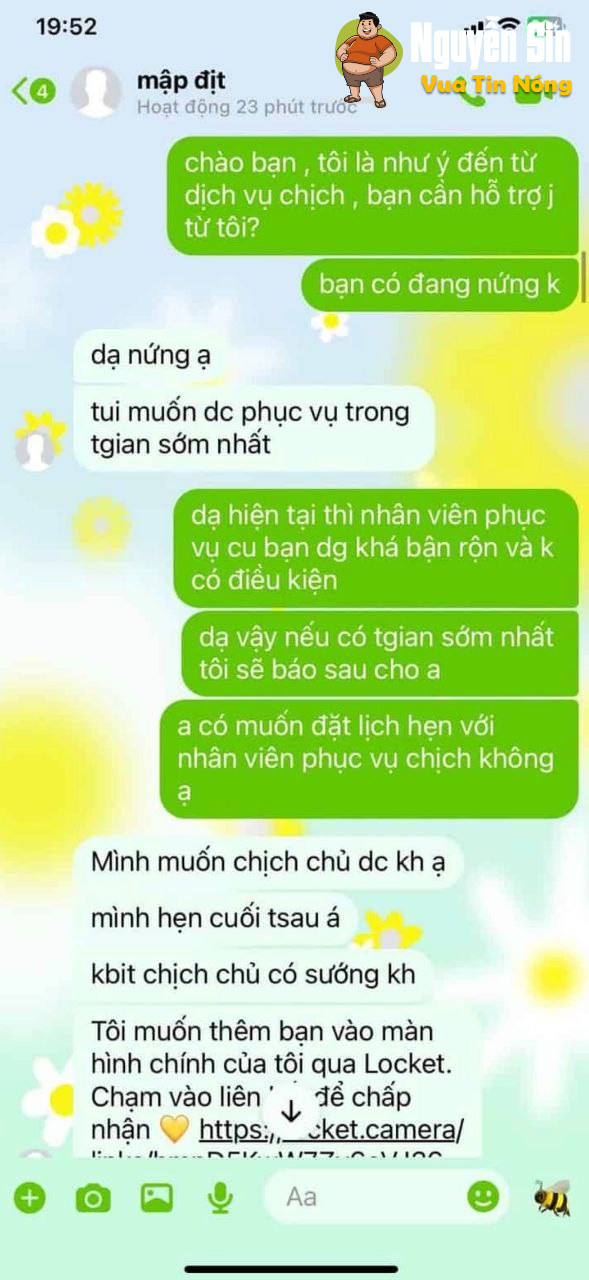 Không thể tin nổi.. đây là dòng tin nhắn của hs C3 ah