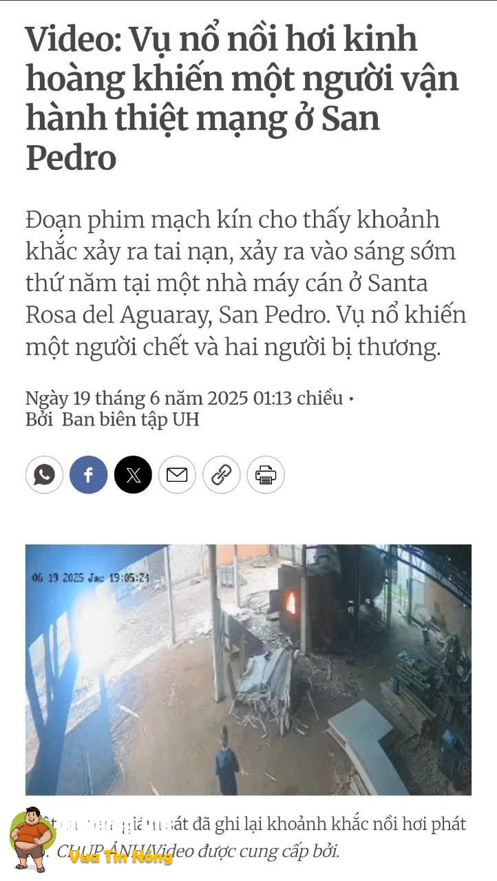 (Nước ngoài) nổ lò hơi.. 1ng đăng xuất và 2ng bị thương