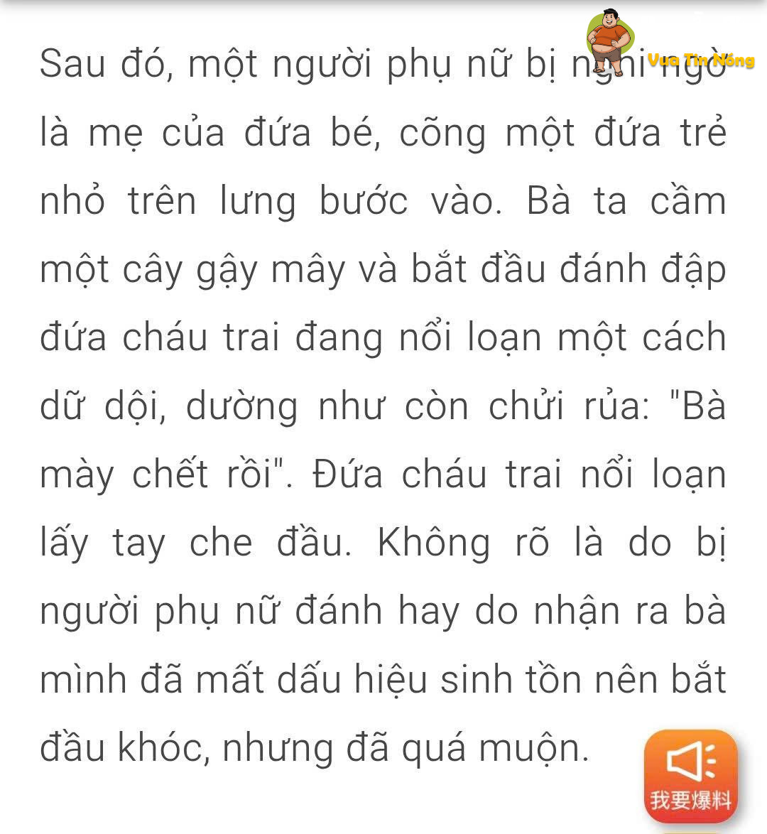 (China) đứa trẻ ép cổ bà tới khi bất động.. chỉ vì bị bà la mắng!