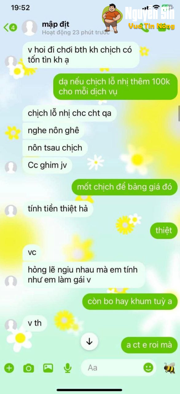 Không thể tin nổi.. đây là dòng tin nhắn của hs C3 ah