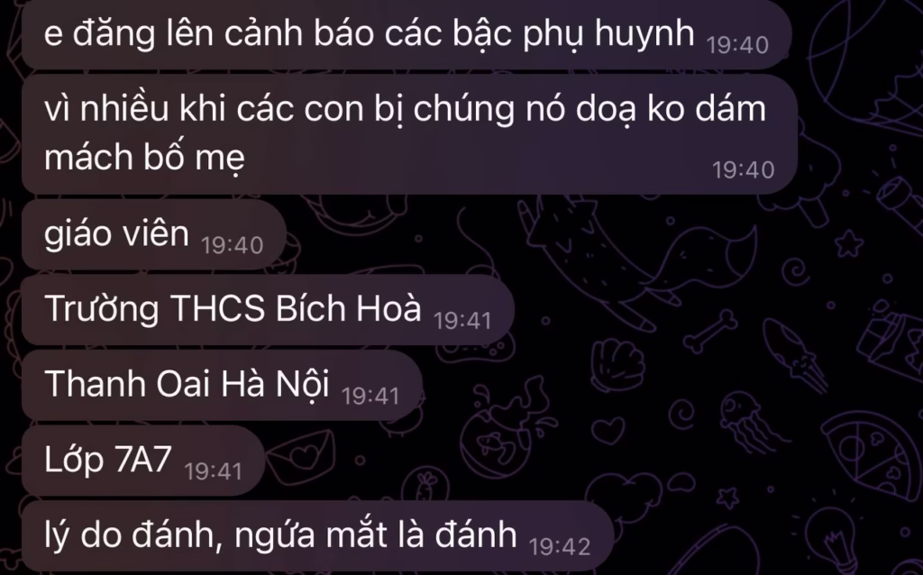 Cô giáo điều tra: hs bị đánh là do mấy bạn ngứa mắt nên là ưng đánh