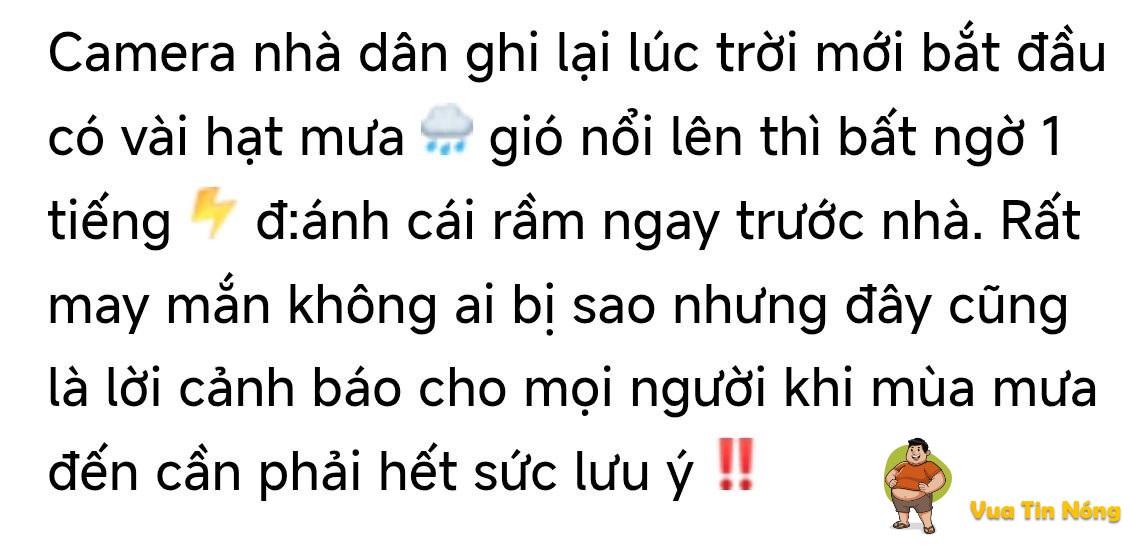 Cận cảnh sét đánh trước cổng nhà dân.. quá may mắn!