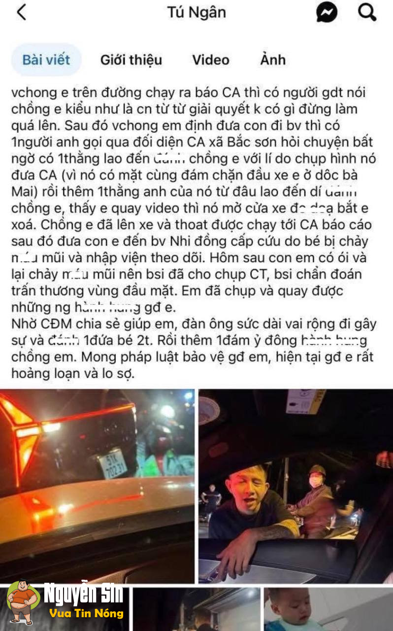 Phẫn nộ: xe biển số 51k 70231. Chặn xe một gia đình trên đường hành hung đe dọa, khiến một e bé bị thương