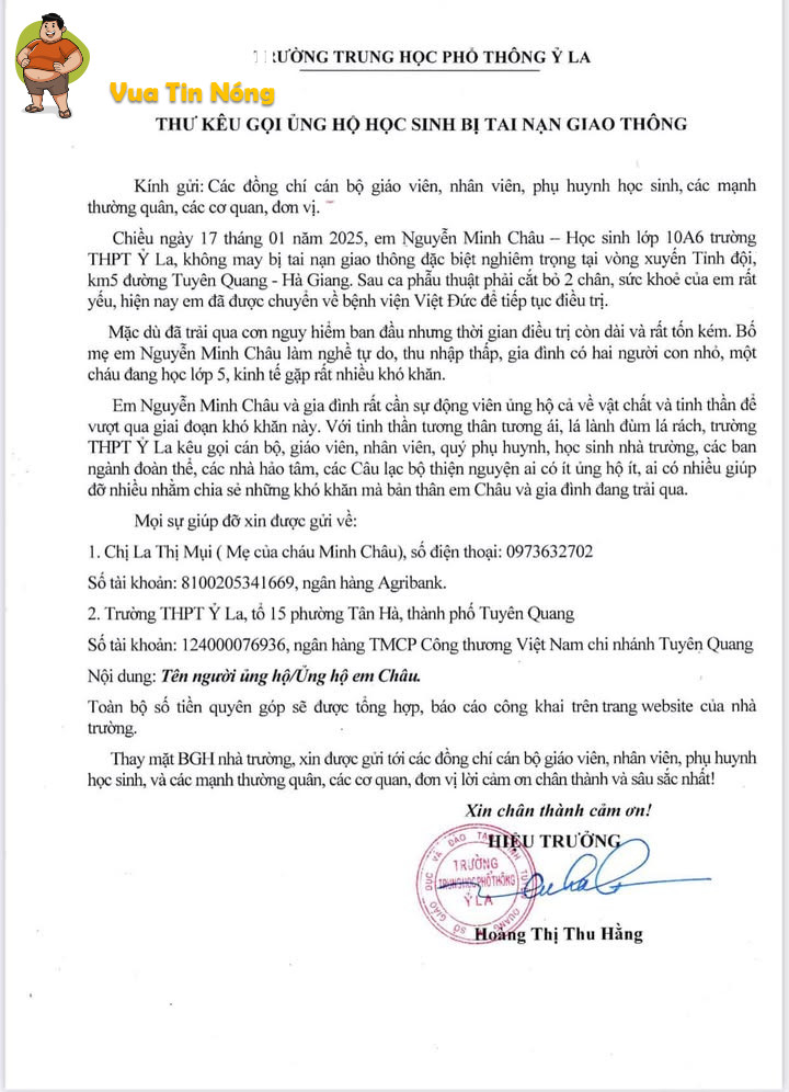 Ỷ La – Tuyên Quang: TNGT khiến 1 bạn nữ chân không còn nguyên vẹn…