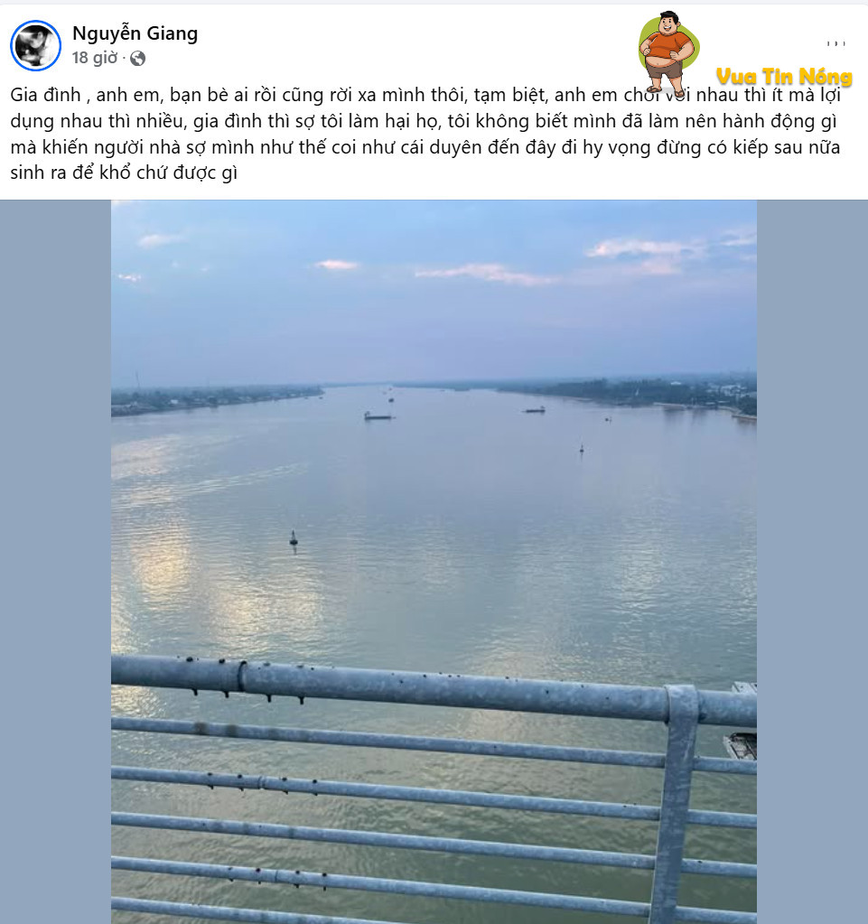 Cầu Cao Lãnh, Đồng Tháp: thanh niên livestream đếm ngược sau đó …