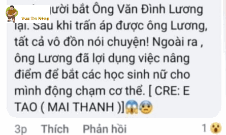 BÌNH DƯƠNG: Thầy giáo cấp 2 bị tố có hành vi ABC với học sinh trong trường.
