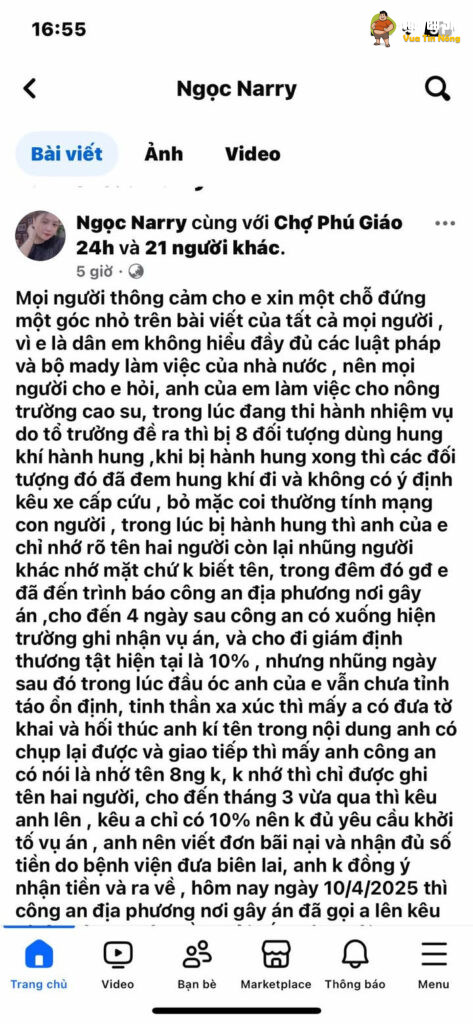 Bình Phước: 1 ng đàn ông bị đ@nh hội đồng khi nhắc nhở nhóm công nhân ăn nhậu hát karaoke