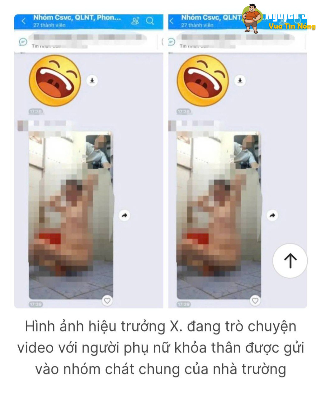 Lùm xùm việc hiệu trưởng gửi ảnh nhạy cảm vào nhóm chung của trường