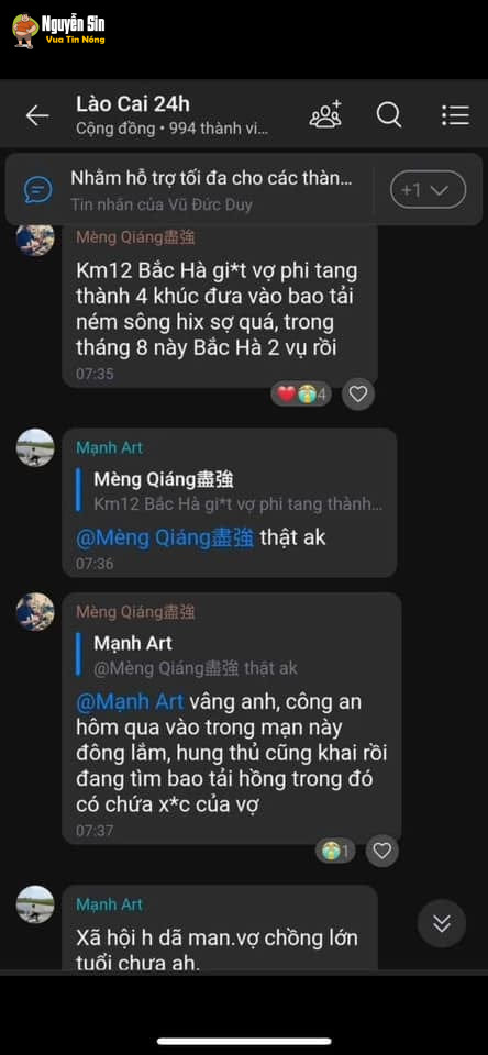 Bắc Hà – Lào Cai: Chồng s..át h/ại vợ rồi vứt x/ác xuống sông