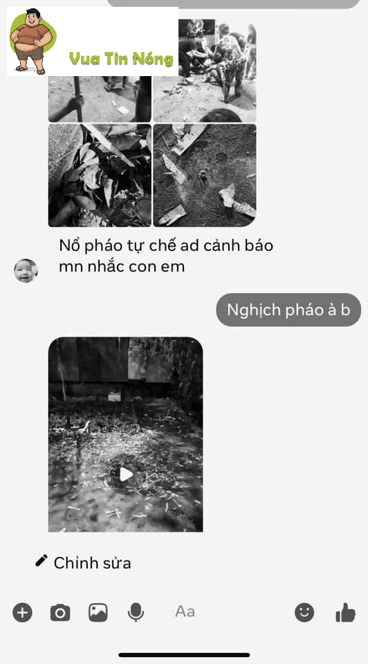Đạo Đức – Bình Xuyên – Vĩnh Phúc: Hai thiếu niên chắc tầm 10-12 tuổi nghịch ph@o, khả năng cao là mất tay ăn Tết rồi