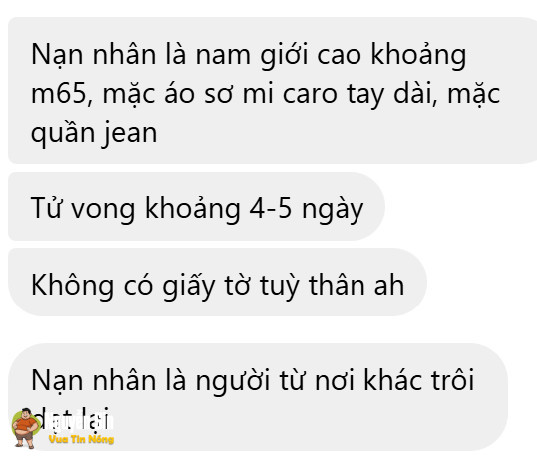 Phát hiện thithe chưa rõ thân nhân ở ấp phước lý nhì, Quới Thiện, Vũng Liêm, Vĩnh Long