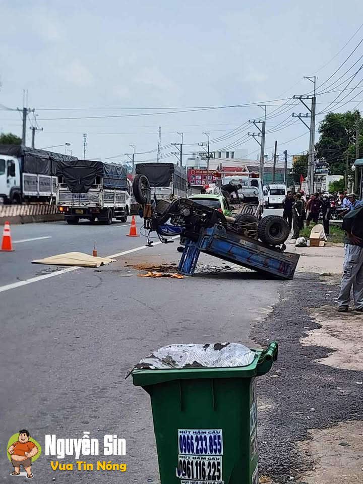 Vụ việc xảy ra trên đường ĐT 741, Xã Vĩnh Hòa , Phú Giáo ,Bình Dương sáng nay 19/4