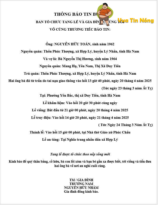 Vụ tai nạn ở cầu Phú Tiên chợ lương Duy Tiên Hà Nam
