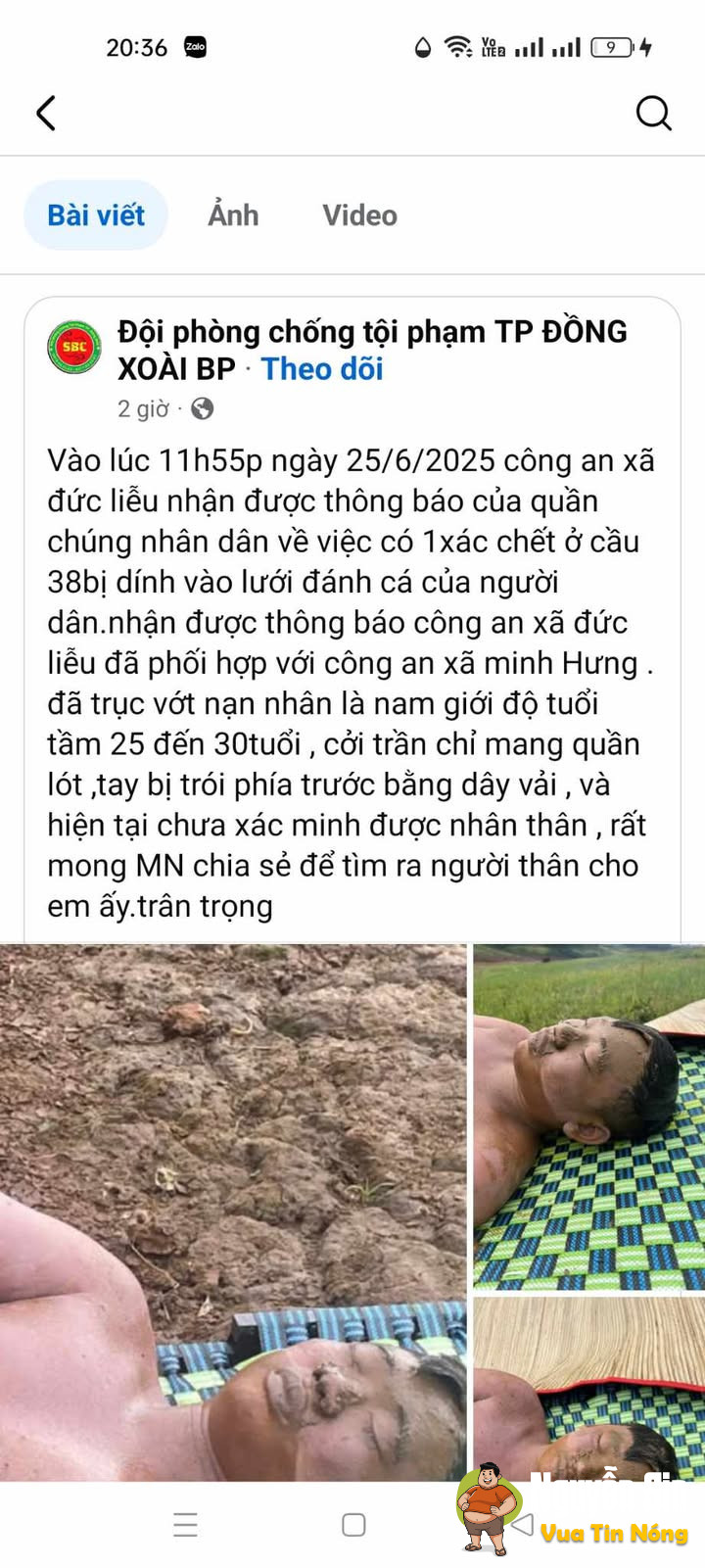 Minh Hưng, Bình Phước: phát hiện 1 thithe chưa rõ thân nhân