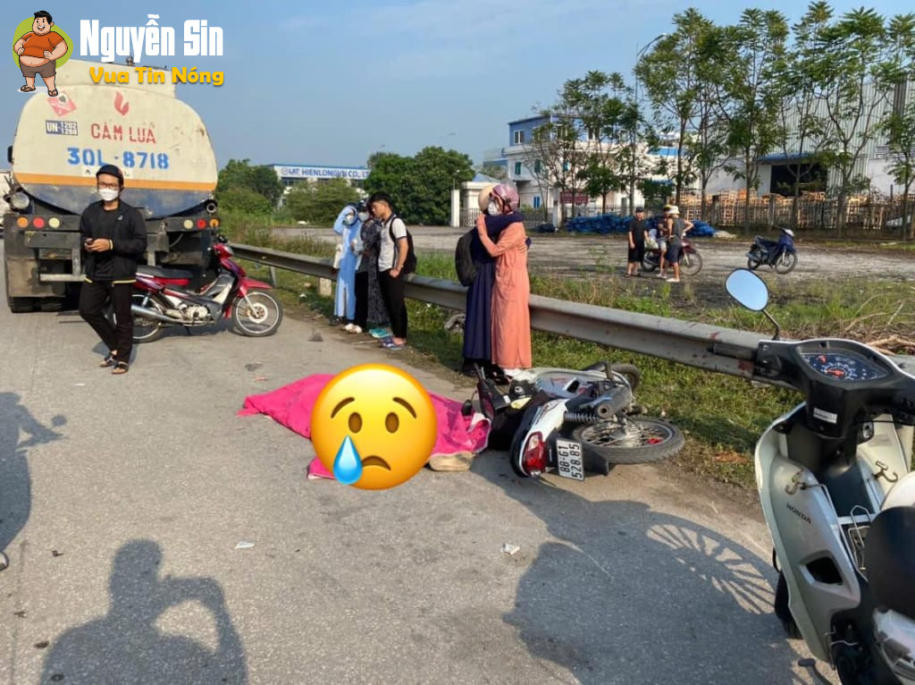 Ql5 – Cẩm Giàng – Hải Dương: vacham xe máy với xe bồn, 1 nữ sinh không qua khỏi