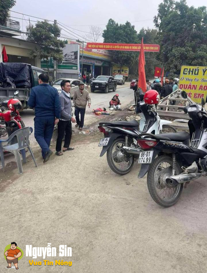 TNGT gần cây xăng Xuân Hoà , Lập Thạch – Vĩnh Phúc khiến 1 người không còn nguyên vẹn …