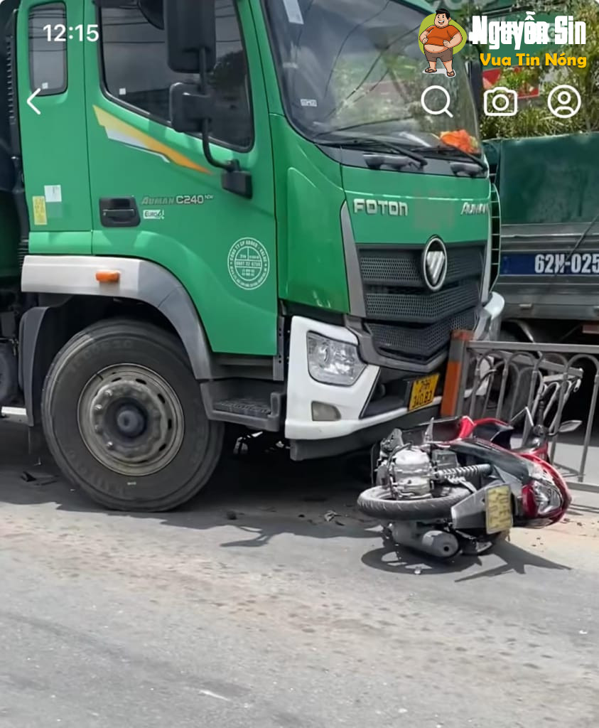 TNGT thương tâm giữa xe tải và xe máy tại Củ Chi, TPHCM