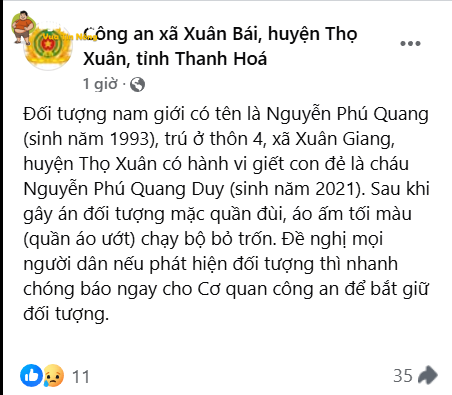Hé lộ nguyên nhân vụ việc chấn động làng quê nghèo Thọ Xuân – Thanh Hóa sáng nay, bố sn1993 ra tay sáthại con 4 tuổi