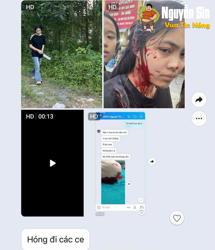 Như Xuân – Thanh Hóa : nữ học sinh cầm d::ao chém nhau