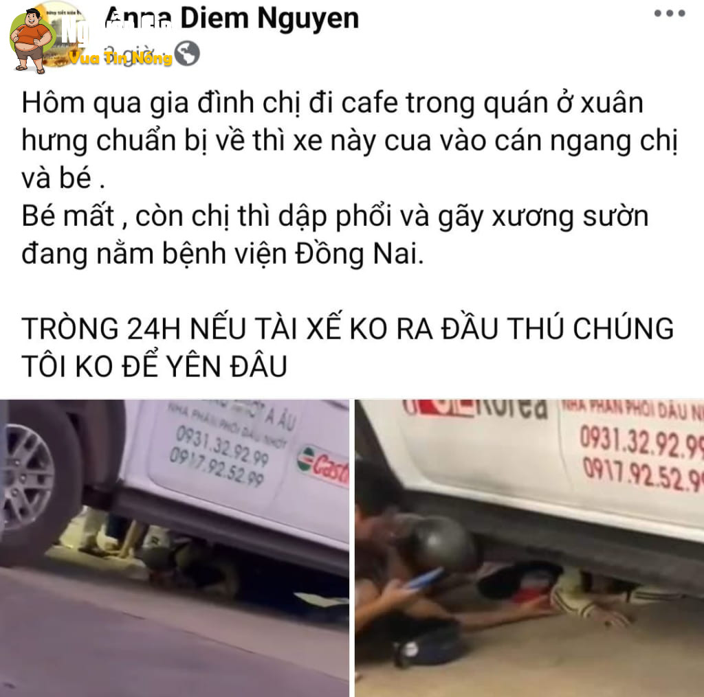 Đồng Nai: Ô tô đi cua vào c@n ngang 2 mẹ con, nghe bảo bé không qua khỏi, còn người mẹ đang nhập viện