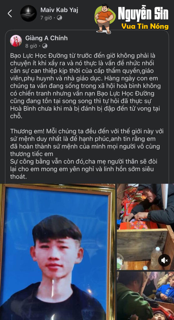 Nam sinh 16t học tại trường cao đẳng Sơn La bị 3 bạn nam cùng lớp đánh TV