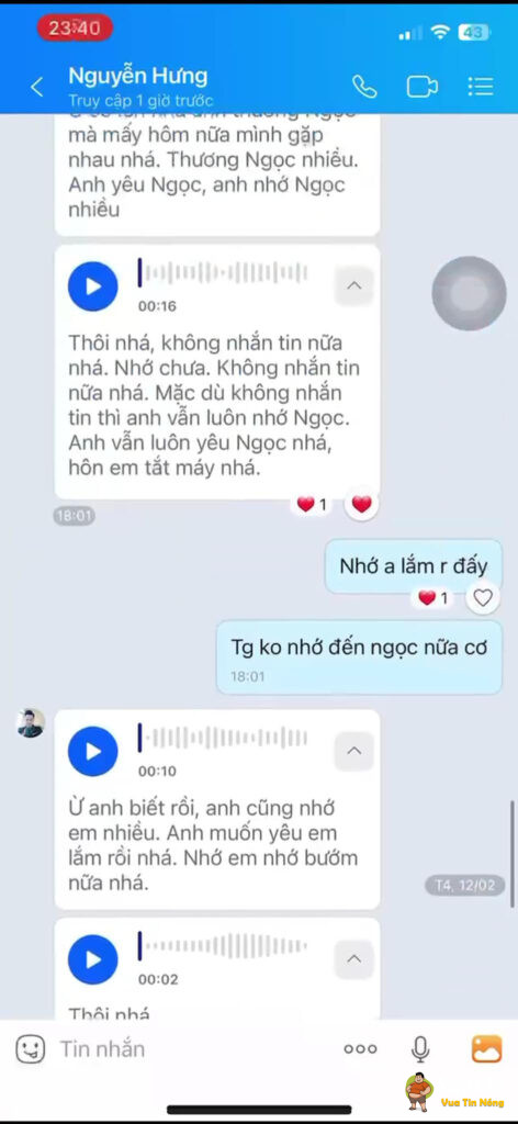 Thanh niên sn 99 bị vợ 2k5 cắm cho quả sừng. Đọc tin nhắn mà nổi hết gai ốc