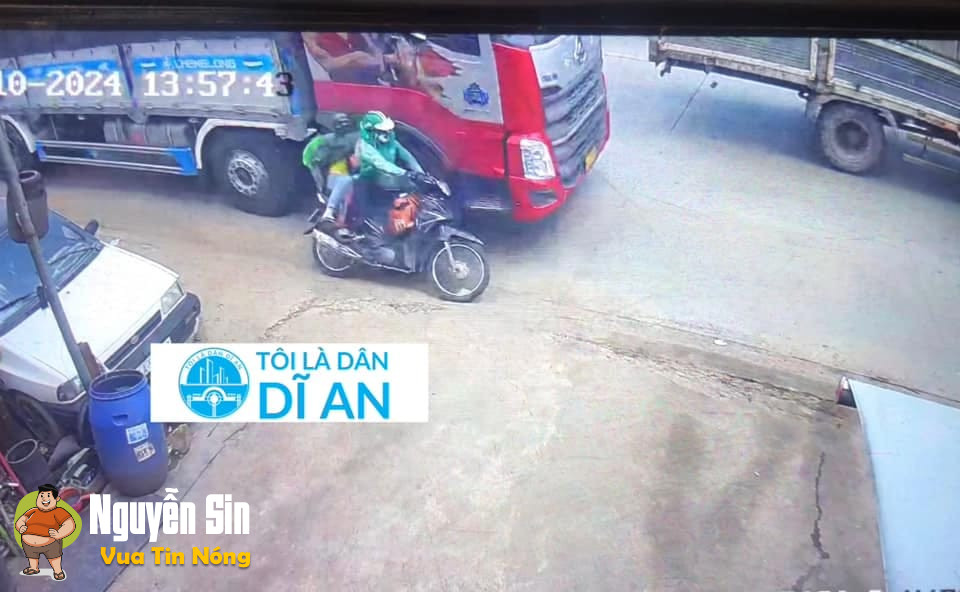Bình Dương: Anh g-rap chở 2 mẹ con lưu thông trên đường MPTV, khi tới ngã 3 Chùa Châu Thới, thì bị xe tải c..an’ tvong cả 2 mẹ con 