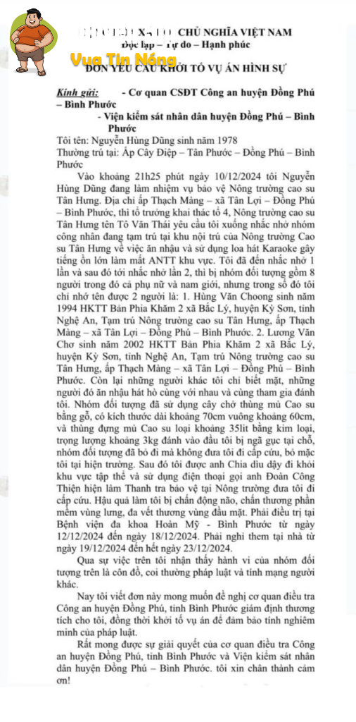 Bình Phước: 1 người đàn ông bị đ@nh hội đồng khi nhắc nhở nhóm công nhân ăn nhậu ở quán karaoke