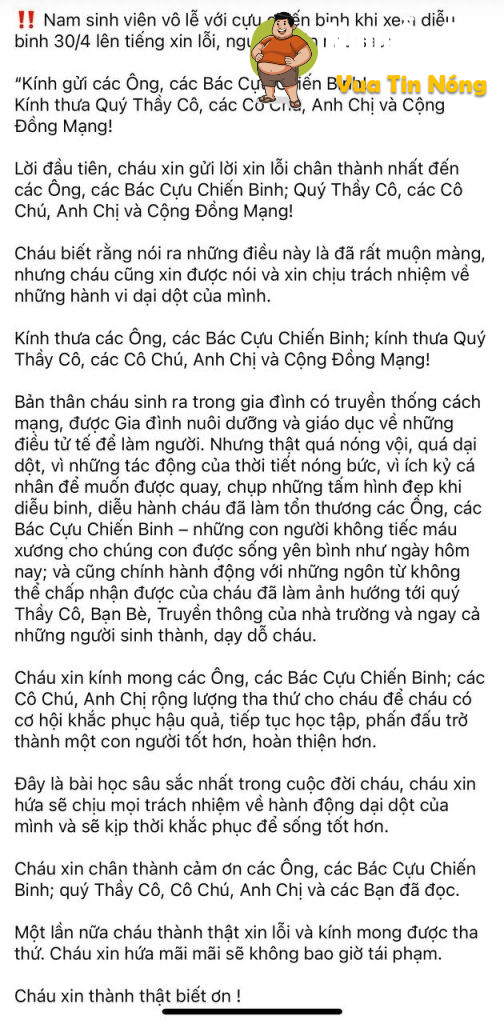 Thanh niên xin lỗi nè cả nhà