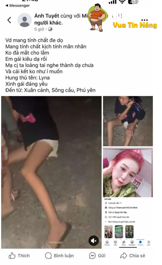 Phú Yên , nữ sinh bị tác động vật lý dã man
