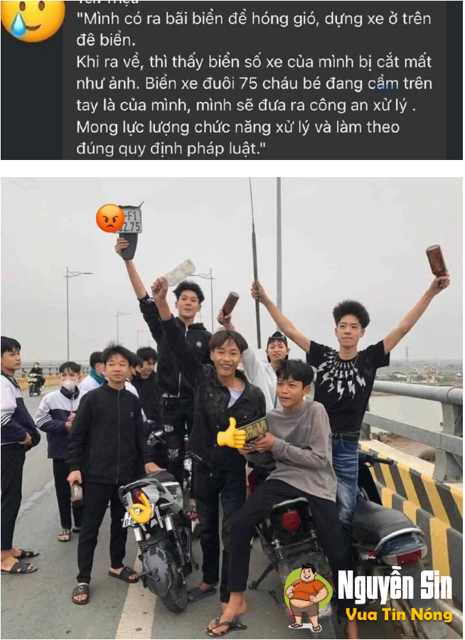 Cắt bản số xe của người ta rồi các cháu chụp ảnh khỏe chiến tích..sợ mấy chú công an tìm ko ra và CÁI KẾT, hahaha