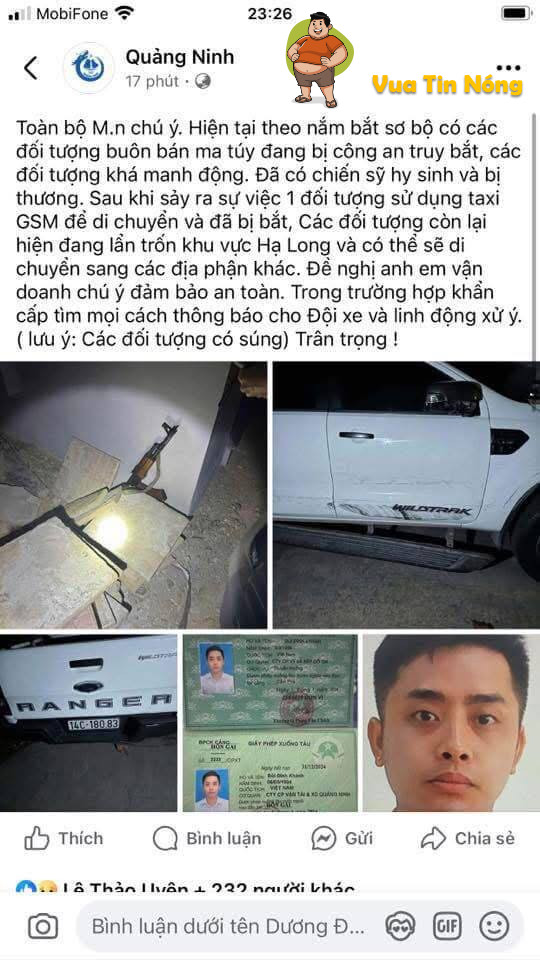 Thông tin thêm về vụ việc truy nã kẻ buôn ma túy nổ súng vào công an, đã có chiến sĩ hy sinh