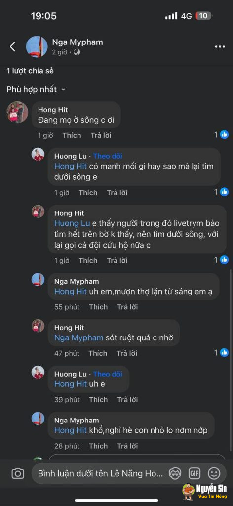 Sáng người nhà vừa được người thân đăng bài tìm.