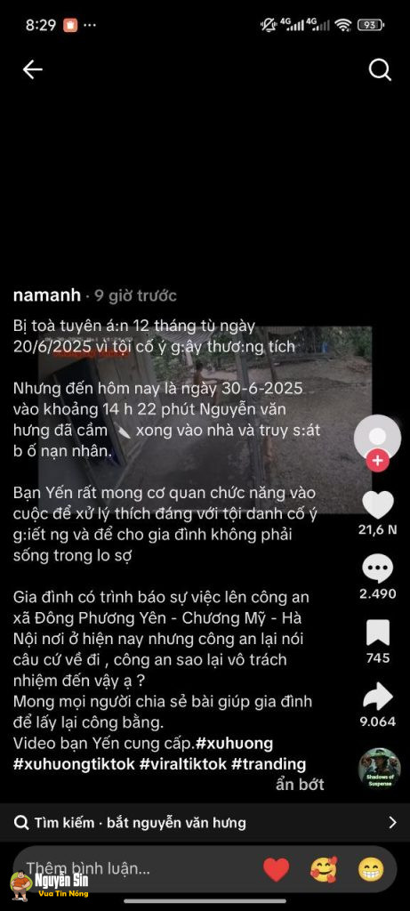 Vụ việc đang xôn xao trên tiktok