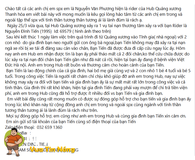 Thanh Hóa: TNGT nghiêm trọng khiến 1 người đàn ông bị cán n@t’ 2 chân