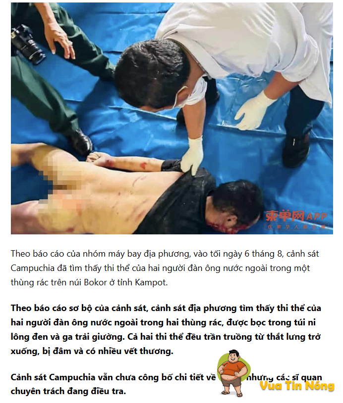 2 ng đàn ông nc ngoài được tìm thấy