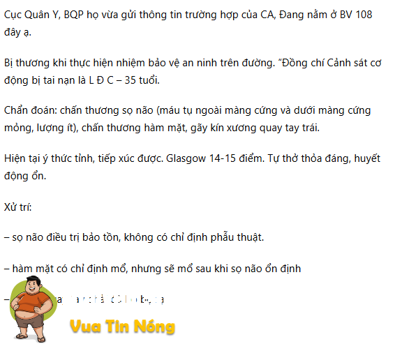 báo con uỗi luôn người của Bộ, mong đồng chí không sao