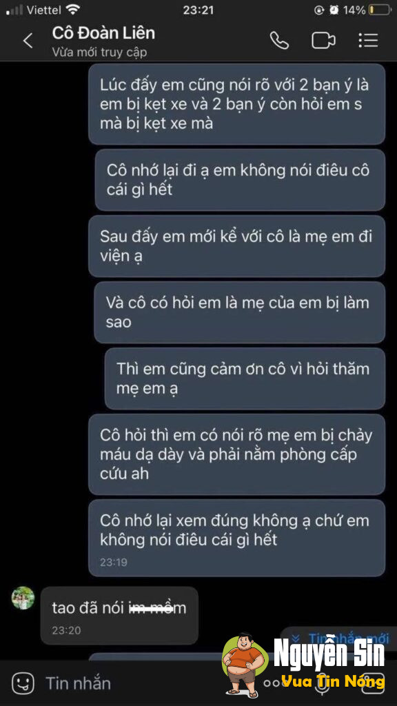 Một đoạn tin nhắn mà giáo viên nhắn cho học sinh đang viral trên mxh.
