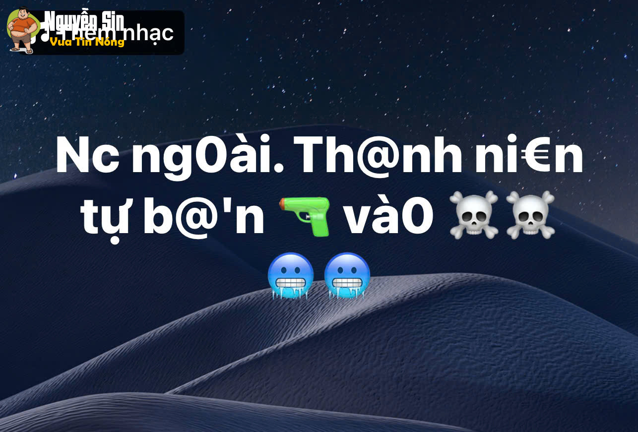 Nc ài. Th@nh niEn tự bă’n và0 mặt mình