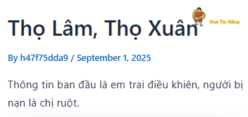Thọ Lâm, Thọ Xuân chiều qua: em trai lái xe