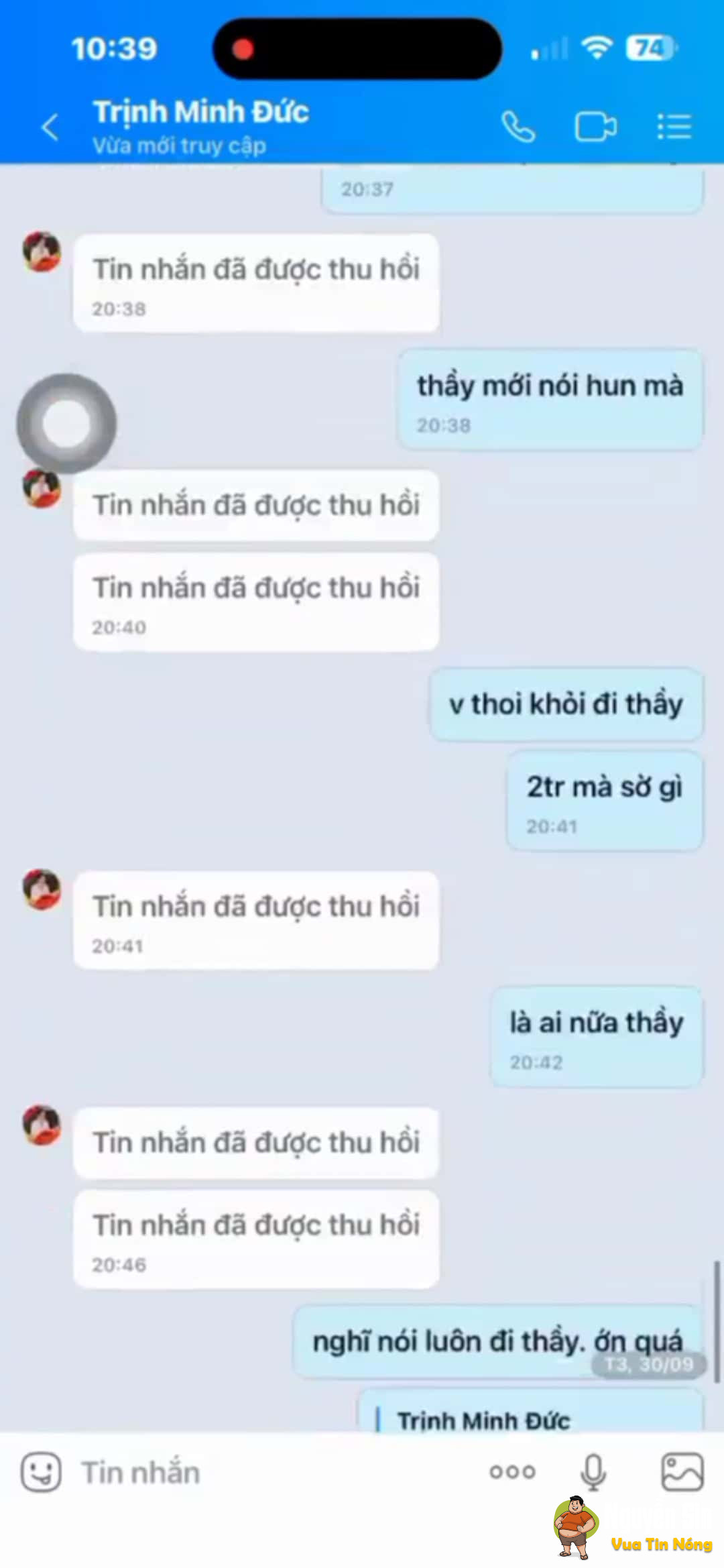 Ko thể tjn được đây tjn nhắn của 1 thầy giáo với học sjnh