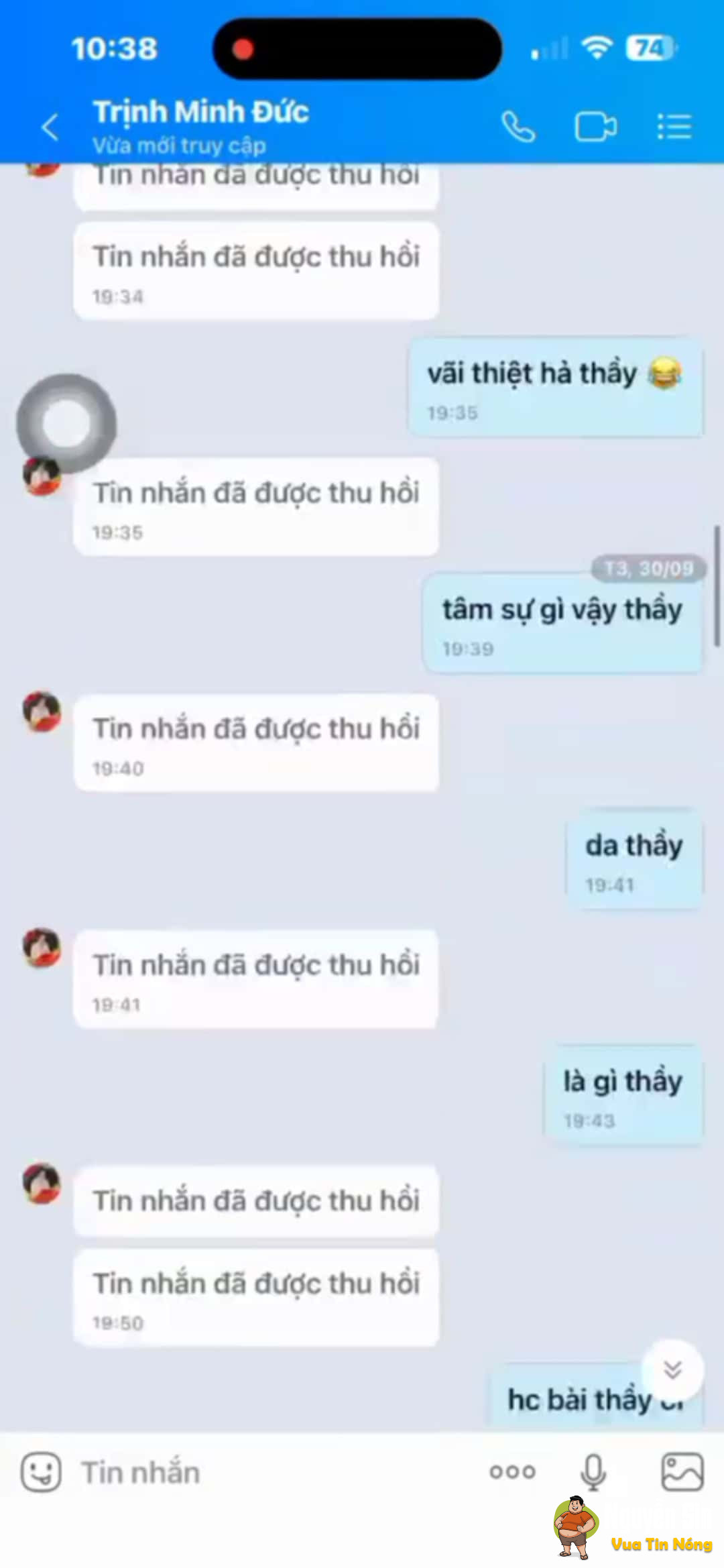 Ko thể tjn được đây tjn nhắn của 1 thầy giáo với học sjnh
