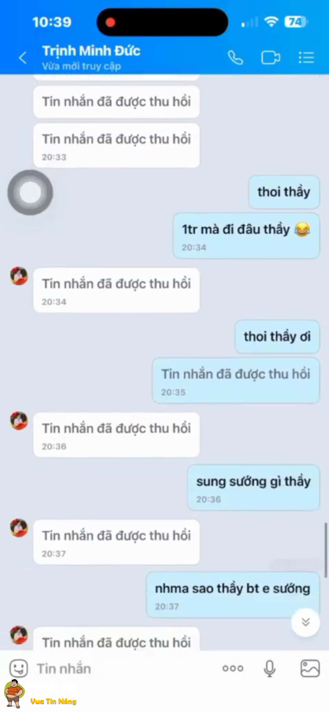 Ko thể tjn được đây tjn nhắn của 1 thầy giáo với học sjnh