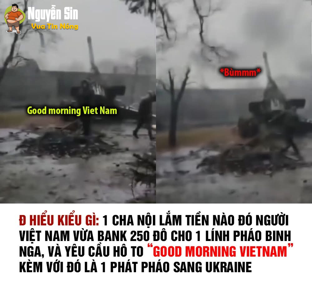 250 đô cho 1 lần hô, nhưng hô như này hơi tốn người Ukraine