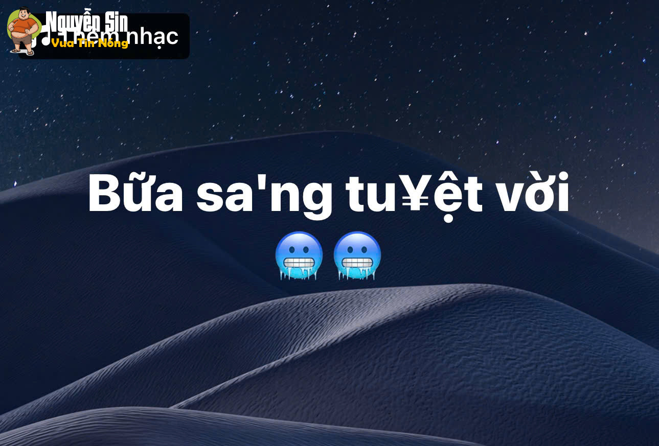 bữa sáng tuyệt vời.