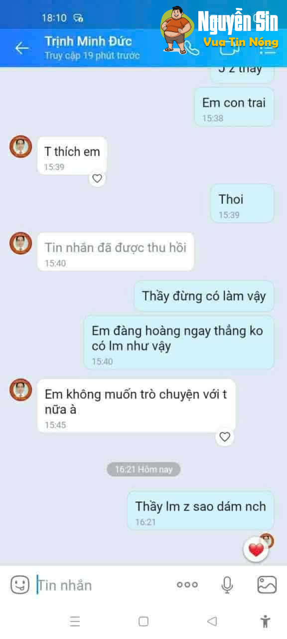 Ko thể tjn được đây tjn nhắn của 1 thầy giáo với học sjnh