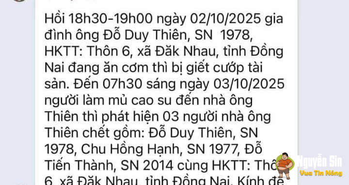 Thảm Sát ở Bù Đăng – Bình Phước: Nghe bảo khiến 3 người tuvong