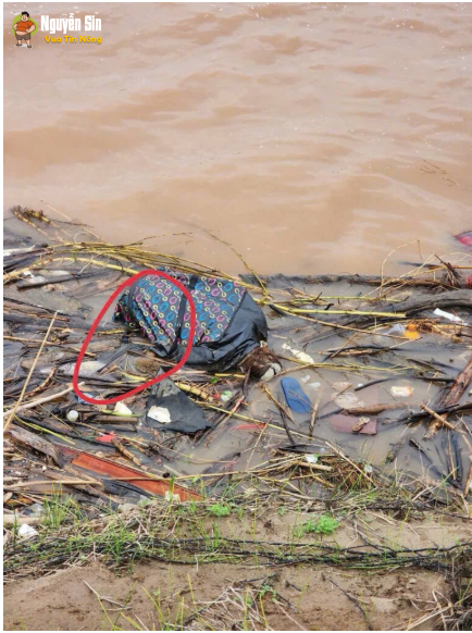 Phát hiện thjthe nữ giới trôi sông ở xã Đức Hợp, tỉnh Hưng Yên. Trên co?, cánh tay phải, mạng sườn trái có hình xăm.