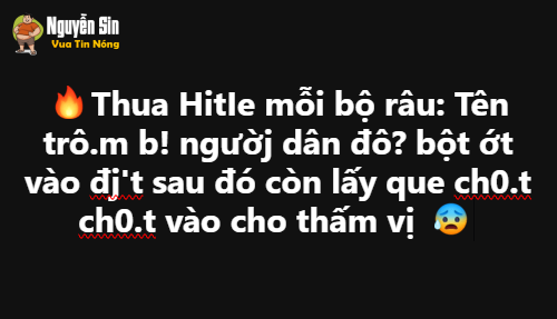Thua Hitle mỗi bộ râu: Tên trộm bị người dân đổ bột ớt vào lít đỗ